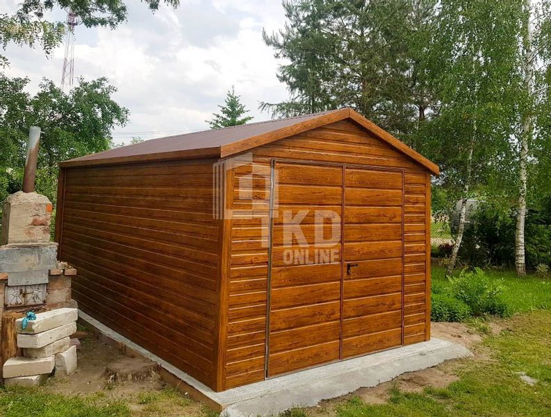 Domek Ogrodowy - Schowek - 3x5 Drewnopodobny - Dwuspadowy TKD133 zdjęcie 4