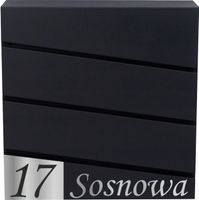 SKRZYNKA NA LISTY POCZTOWA TWÓJ NUMER DOMU ADRES PERSONALIZACJA ANTRACYTOWA