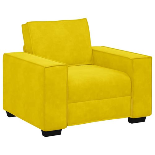 Sofa Fotel Żółty 59 cm Aksamit na Arena.pl
