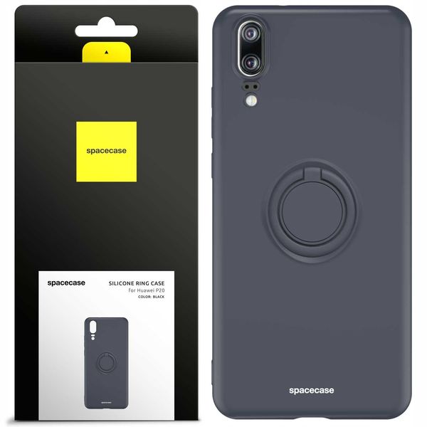 Spacecase Silicone Ring Huawei P20 Black zdjęcie 1