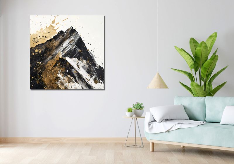 Obraz 100x100cm Złote Szczyty zdjęcie 2