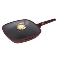 patelnia grillowa tytanowa z pokrywą 28cm berlinger haus bh-8037 leonardo