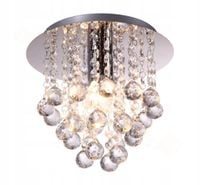 Lampa sufitowa Reality London Crystal chrom 25cm E27 glamour kryształ