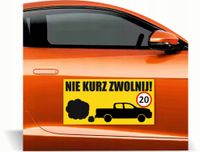 Magnes na samochód reklama magnetyczna 60x30 NIE KURZ ZWOLNIJ dużo wzorów