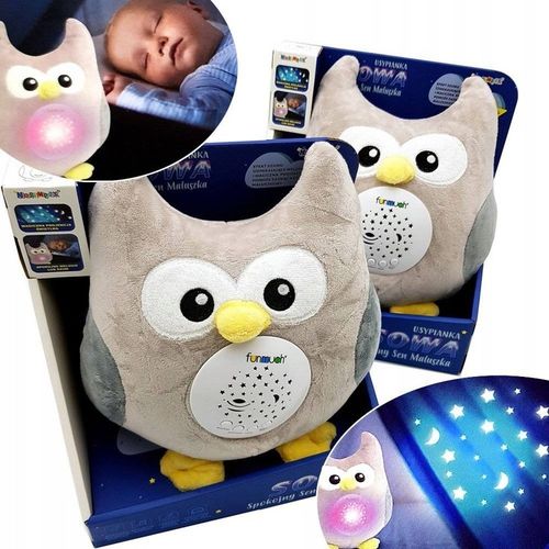 Sowa przytulanka z pozytywka projektorem MIŚ Projektor kołysanki USYPIACZ na Arena.pl