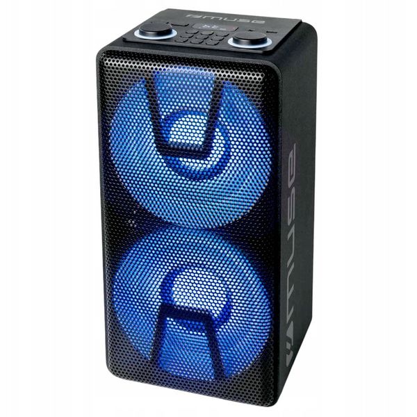 GŁOŚNIK BLUETOOTH PRZENOŚNY PODŚWIETLENIE LED PARTY BOX MUSE M-1805DJ zdjęcie 1