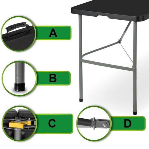 Stół cateringowy ogrodowy JUNE czarny na Arena.pl