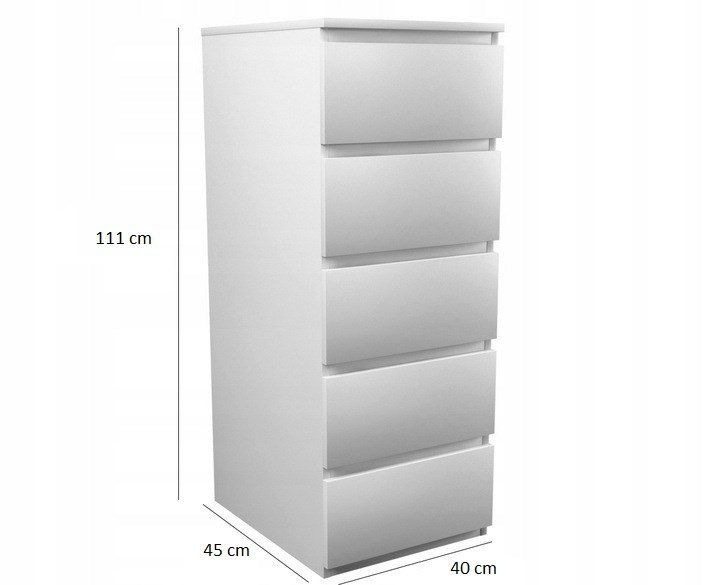 KOMODA MALWA W5 - BIEL zdjęcie 4