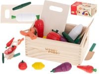 Drewniane Warzywa do Krojenia na Magnes w Skrzynce dla Dzieci + Akcesoria
