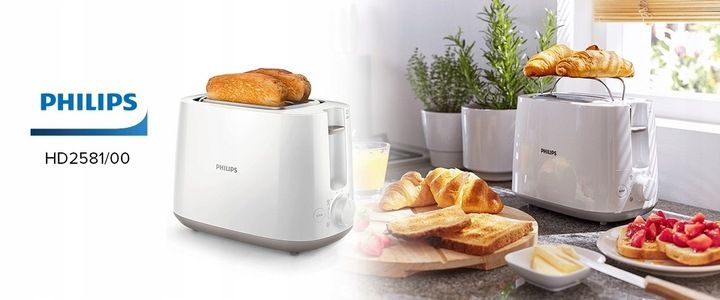 Toster Philips HD 2581/00 900W 2 tosty rozmrażanie zdjęcie 5