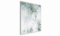 OBRAZ NA SZKLE KWADRATOWY 60x60cm 117 Zamglone liście I