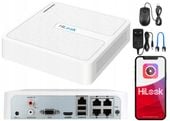 Rejestrator IP do kamer HiLook 4 Kanały PoE NVR-4CH-H/4P do 6Mpx