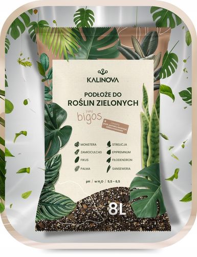 Podłoże Bigos Lekka Ziemia do kwiatów roślin zielonych 8L Mieszanka na Arena.pl