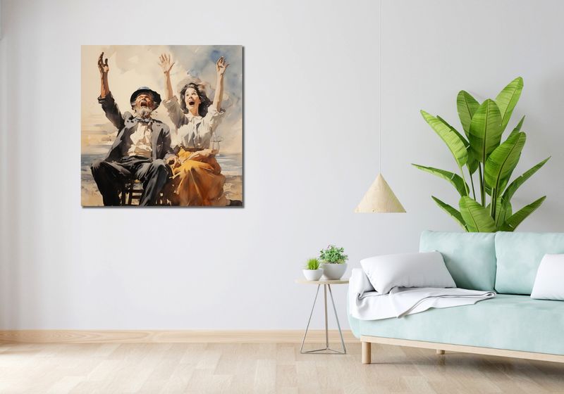 Obraz 90x90cm Chwile Radości zdjęcie 2