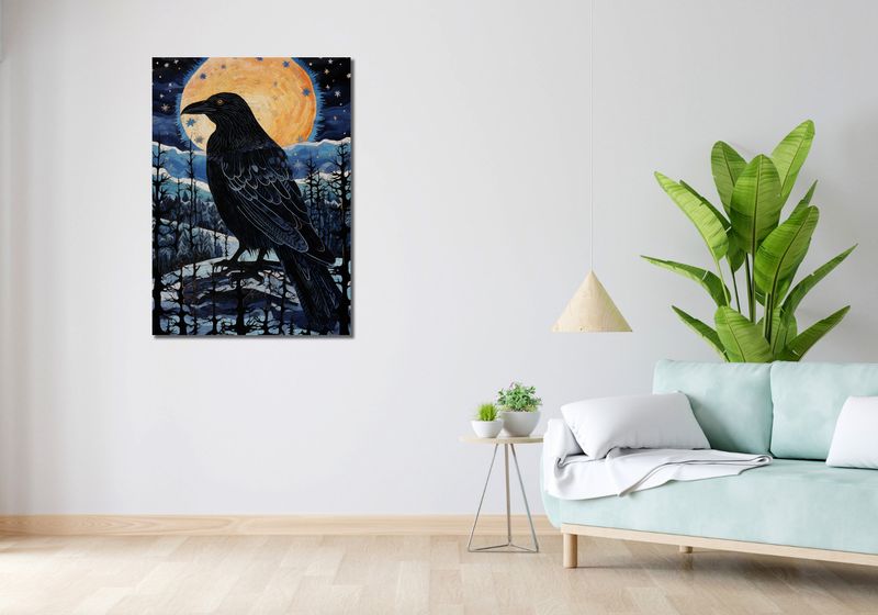 Obraz 70x100cm Kruczy Mąciciel zdjęcie 2