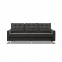 KANAPA w Stylu Skandynawskim BLANK SZARA Mikrofaza Rozkładana Wygodna