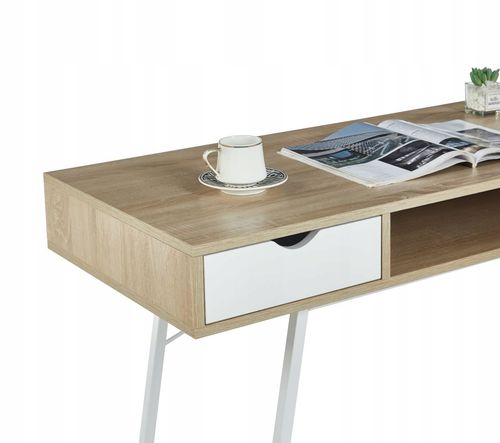 biurko b18-fx dąb sonoma/białe na Arena.pl