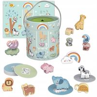 TAJEMNICZE PUDEŁKO DOTKNIJ I DOPASUJ UKŁADAJ STOSY MONTESSORI WOOPIE GREEN