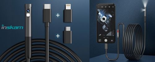 Kamera INSPEKCYJNA DUO ENDOSKOP DWIE KAMERY 2M 7LED 2xFHD WIFI do iPHONE na Arena.pl