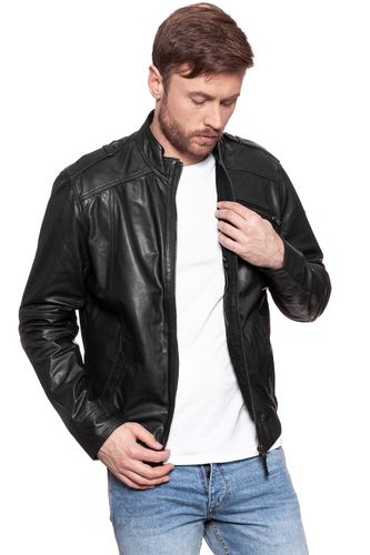 WRANGLER LEATHER JACKET BLACK W4449ZI01 M na Arena.pl
