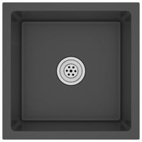 Ręcznie robiony zlew kuchenny, czarny, stal nierdzewna