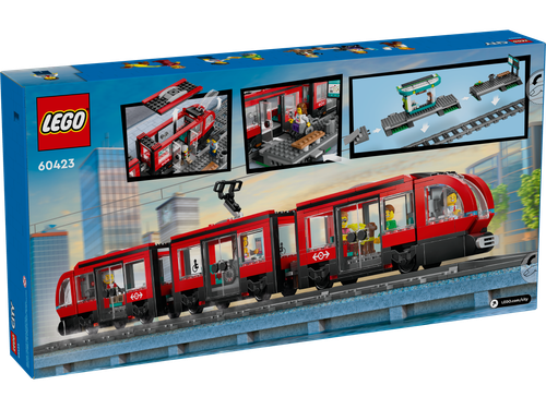 LEGO City 60423 Tramwaj miejski ze stacją - 811 elementów dla dzieci +7 na Arena.pl