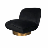 Fotel glamour czarny welurowy Monte Black Velvet