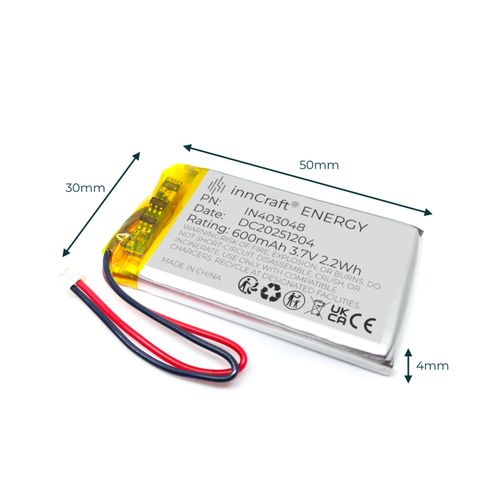 Akumulator innCraft Energy Litowo-Polimerowy 600mAh 3.7V 403048 na Arena.pl