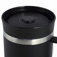 KUBEK TERMICZNY Z UCHEM TERMOS STALOWY SCZELNY pojemny bidon KAMILLE 360 ml