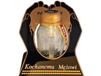 MĄŻ MĘŻOWI ZNICZ LAMPION NA GRÓB SKOS DŁONIE SOLAR