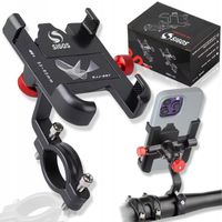 MOCNY ALUMINIOWY UCHWYT ROWEROWY NA TELEFON MOTOCYKL KIEROWNICĘ HULAJNOGĘ