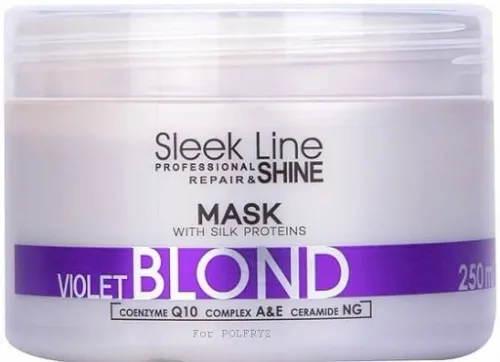 STAPIZ Szampon SLEEK LINE-BLOND VIOLET + maska na Arena.pl