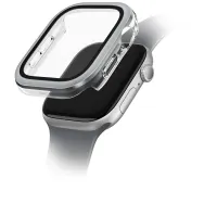 Etui ze szkłem hartowanym UNIQ Voute na Apple Watch 10 42 mm - srebrne