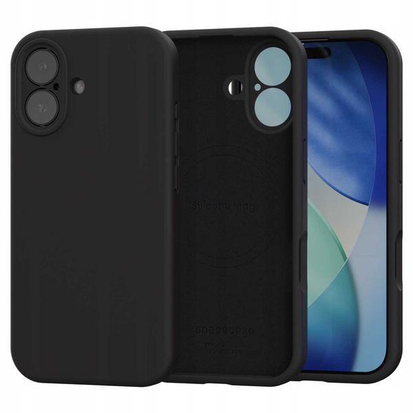 Spacecase Silicone Mag Iphone 17 Black zdjęcie 2