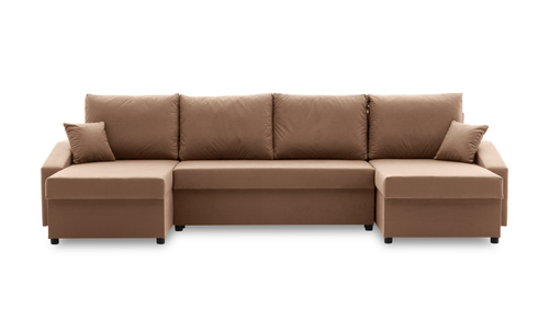 Duży narożnik, MONTERO Plus, 302x138x75 cm, jasny brąz | TYLETEGOTU na Arena.pl