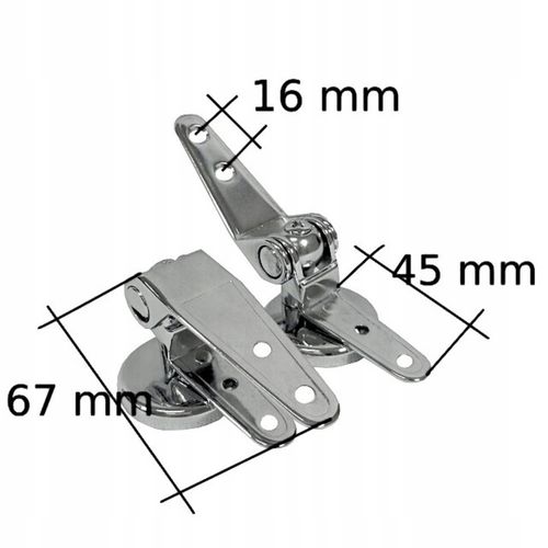 Zawiasy uchwyty TYP V metalowe do DESKI sedesowej drewnianej MDF mocowania na Arena.pl