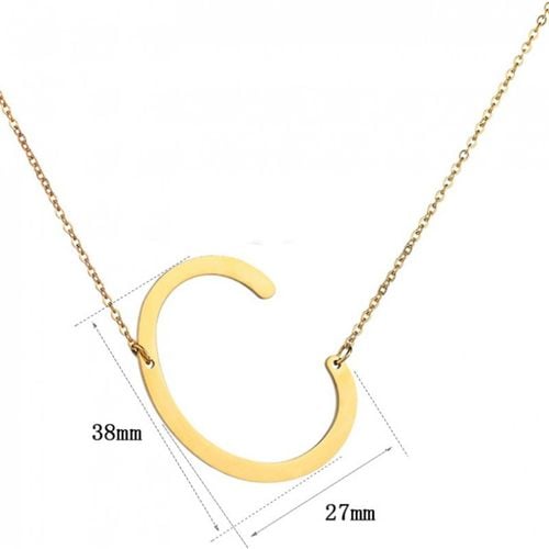 Naszyjnik stal chirurgiczna literka C platerowana złotem NST995C na Arena.pl