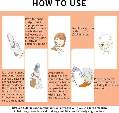 Szampon Farbujący do Włosów i Brody Brązowy 200 ml z Aplikatorem Grzebień na Arena.pl