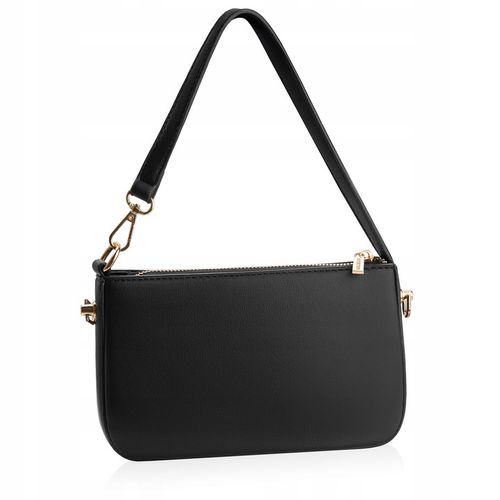 BETLEWSKI Mała torebka wizytowa kopertówka dwa paski wygodna sztywna na Arena.pl