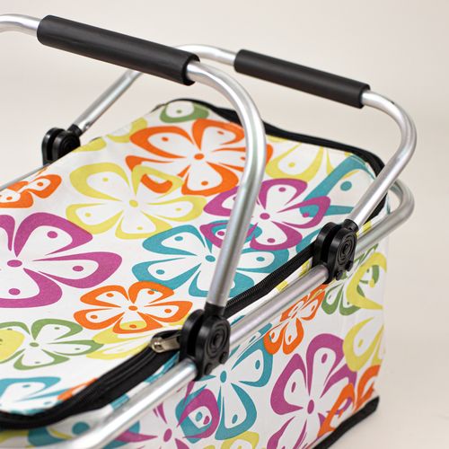 Kosz Termiczny Na Zakupy Piknikowy Duży 30 Litrów Kwiaty na Arena.pl