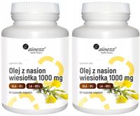 ALINESS Olej z nasion wiesiołka 1000 mg KWASY OMEGA GLA 2x90 kapsułek