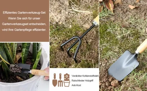 3-CZĘŚCIOWY MINI ZESTAW NARZĘDZI OGRODOWYCH NARZĘDZIA AKCESORIA DO OGRODU zdjęcie 10
