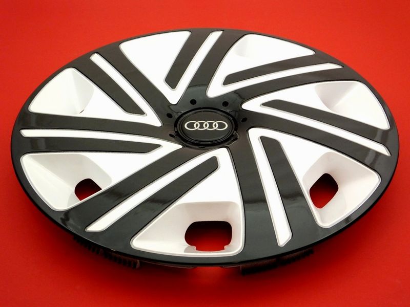 KOŁPAKI 15'' AUDI B3 B4 A1 A2 A3 A4 A5 BIAŁE CKB zdjęcie 3