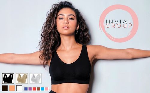 XL 3-pak Biustonoszy Bezszwowych bez Zapięć i Fiszbin z Push-up Wkładkami na Arena.pl