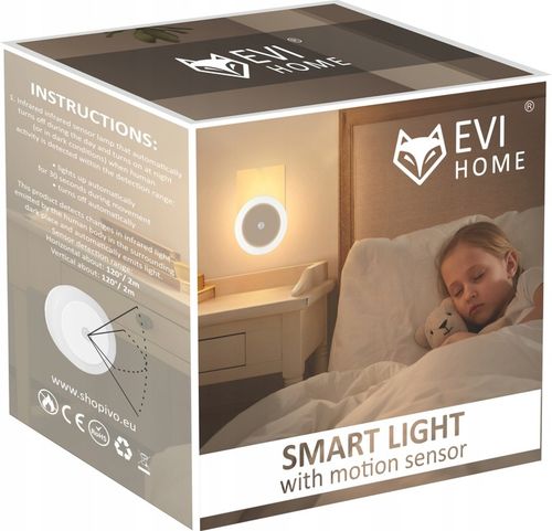 Lampka nocna do kontaktu z czujnikiem ruchu zmierzchu LAMPA DO na Arena.pl