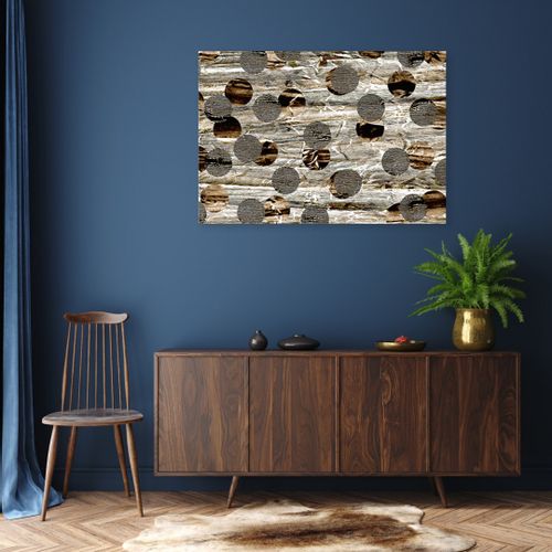 Emaga Obraz na płótnie, Brązowe koła abstrakcja - 100x70 na Arena.pl