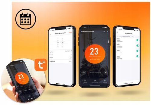 Grzejnik na podczerwień promiennik podczerwieni 600W pilot WiFi na Arena.pl