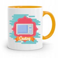 Kubek Żółty Prezent Dla Kucharza Kucharki Cooking Z Nadrukiem Ze Zdjęciem