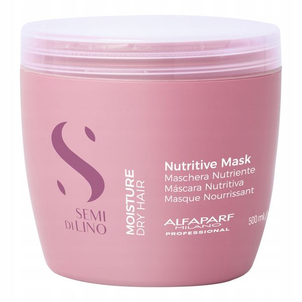 ALFAPARF SEMIdiLINO MOISTURE NUTRITIVE Maska nawilżająca włosów suchych 500 zdjęcie 5