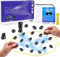 MAGNETYCZNA GRA W SZACHY KAMIENIE MAGNETYCZNE ZEST 60 KULEK GRA EDUKACYJNE